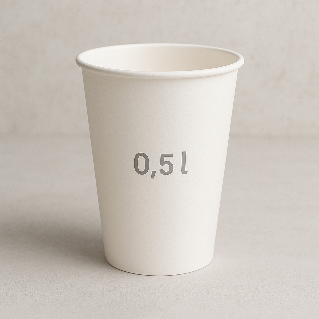 Pap Star Trinkbecher Pappe 0,5l 50er