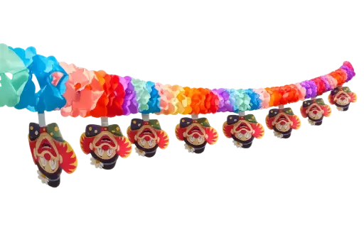 Girlande Farbig mit Clowns 