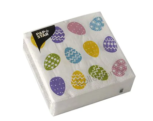 Servietten, 3-lagig 1/4-Falz 25 cm x 25 cm "Coloured Eggs" 50Stk/Pkg